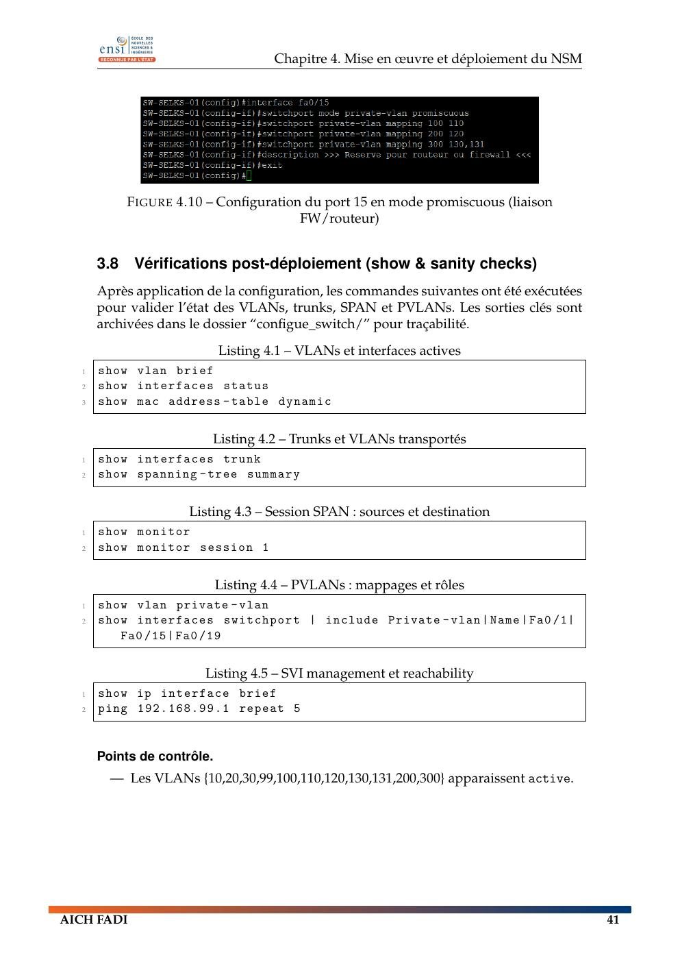 PVLAN and post-deployment verification